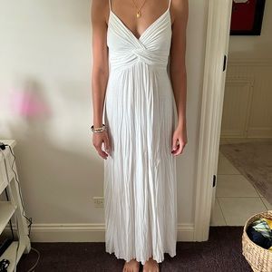 White Floor Length Casual Dress